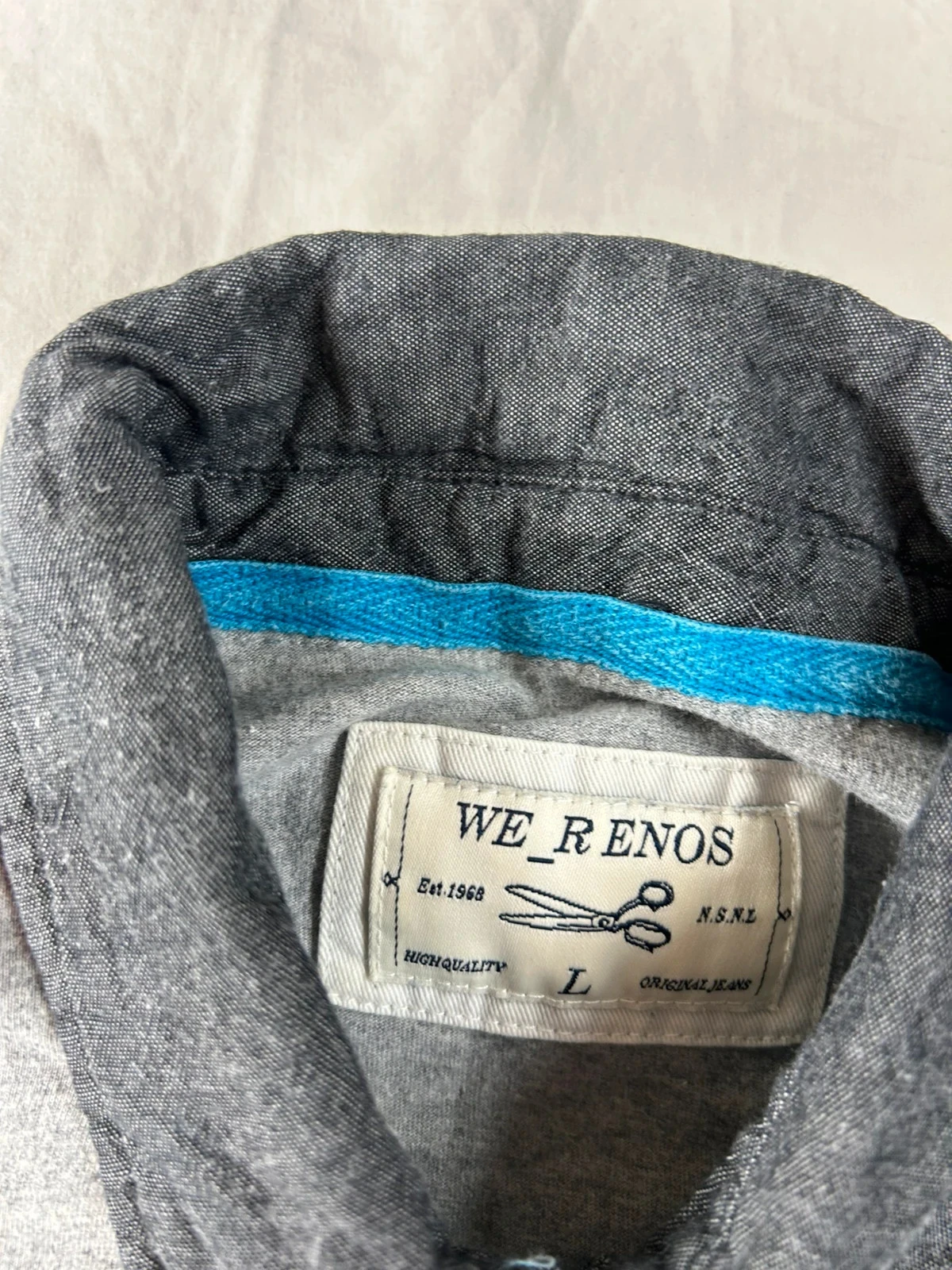 Vintage grey long sleeve polo We renos champions defenders 1968 size L – photo 7